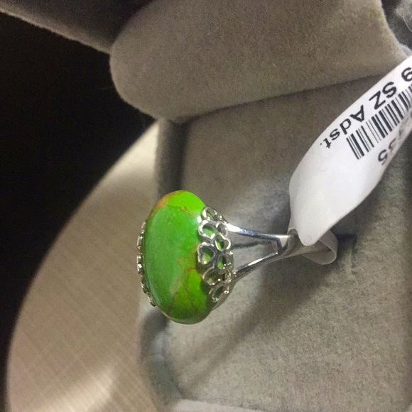 Made in USA NEW green Copper turquoise design Ring - Picture 4 of 13